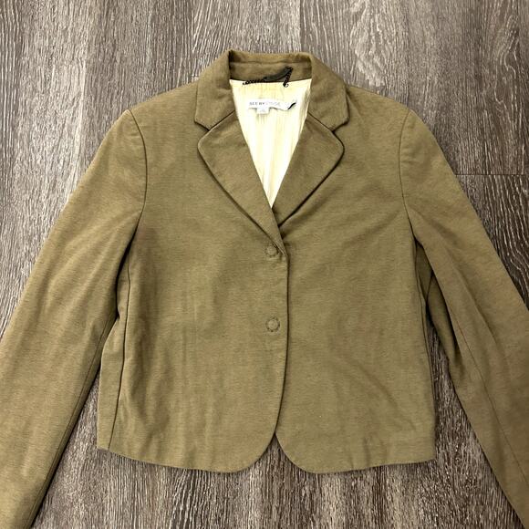 EUC See by Chloé Cotton Blazer Jacket 6 SINV Era Made in Italy Tailored Blazer - Picture 1 of 16